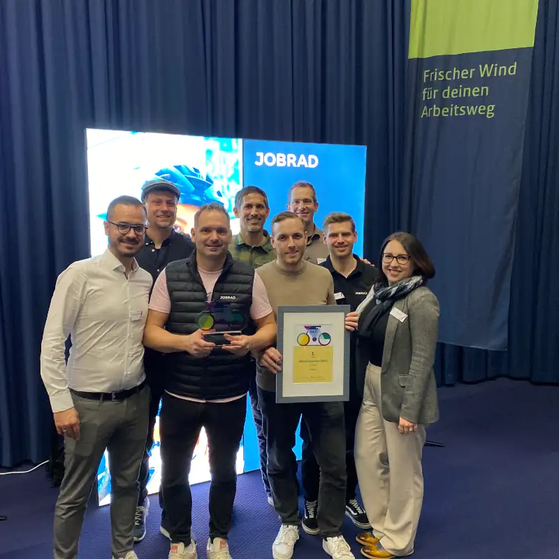 Gruppenfoto JobRad ist Sieger des SAZbike Prologs 2023 Gruppenfoto JobRad ist Sieger des SAZbike Prologs 2023