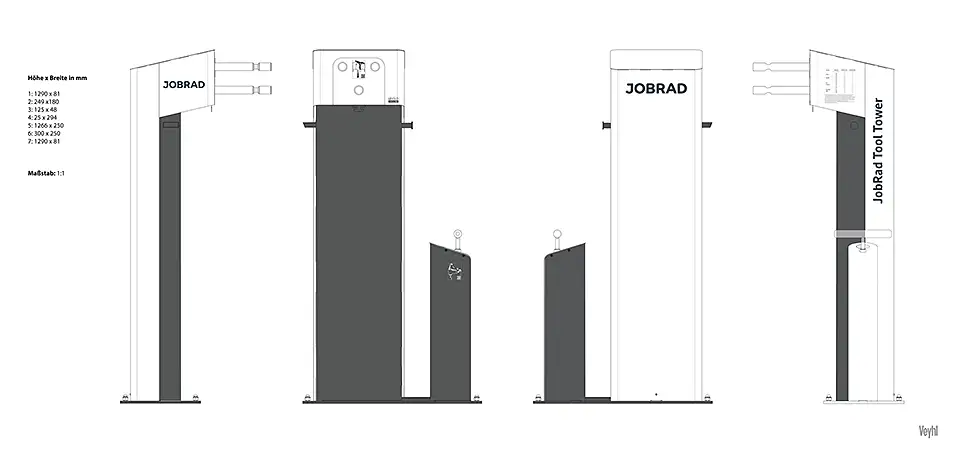 JobRad Tooltower Zeichnung | Top JobRad Arbeitgeber 23