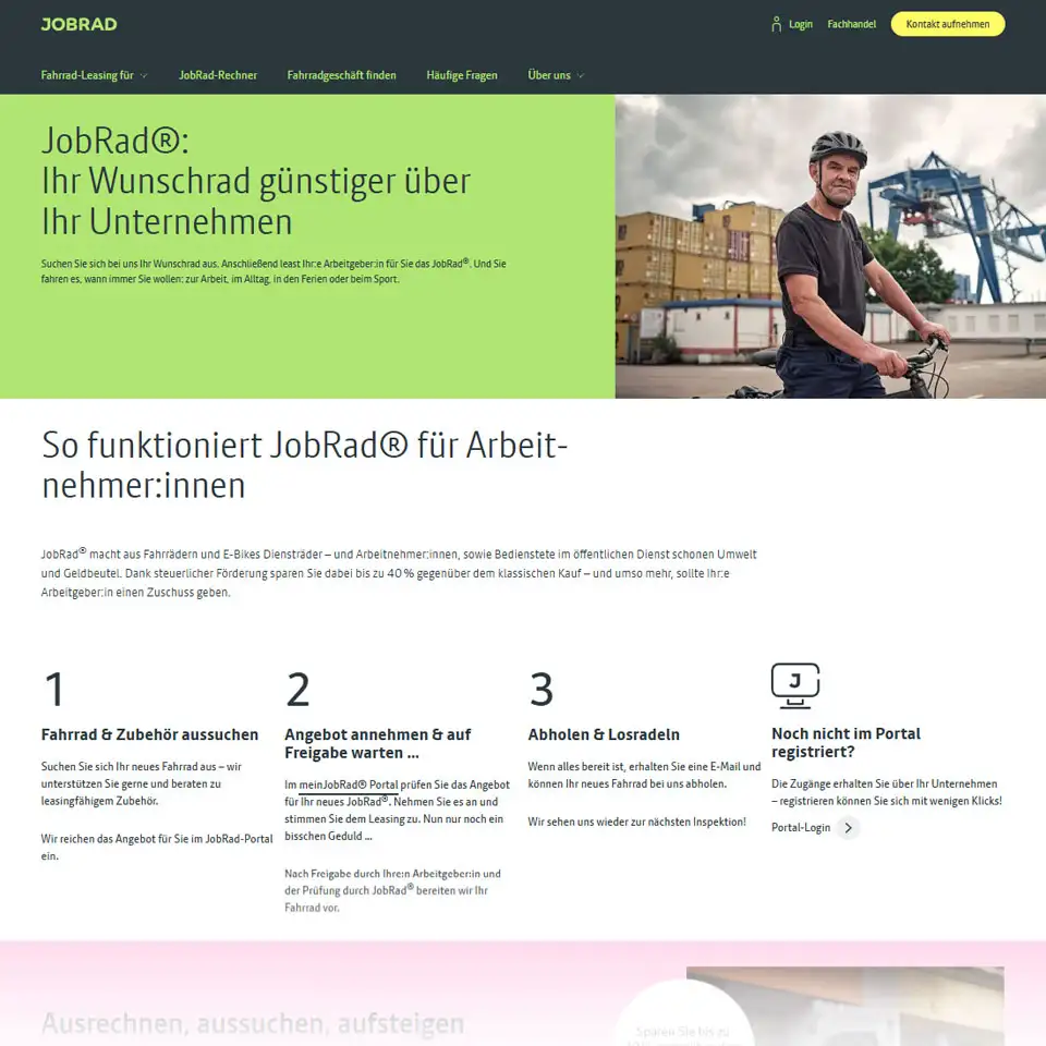 Screenshot iframe5 JobRad für Arbeitnehmer:innen