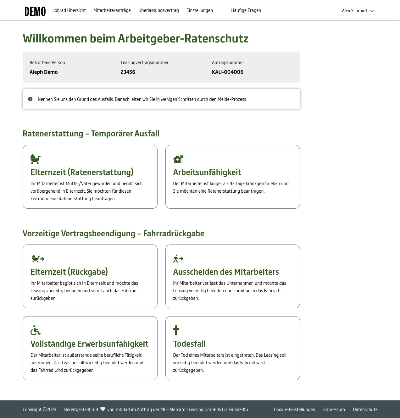 Screenshot Arbeitgeber Ratenschutz Prozessbeschrieb Moovster