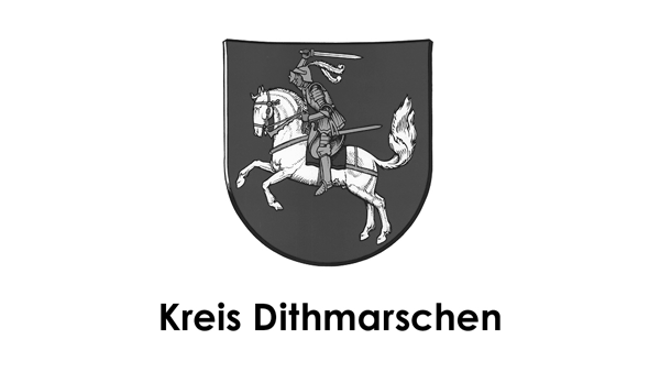 Wappen Kreis Dithmarschen graustufen